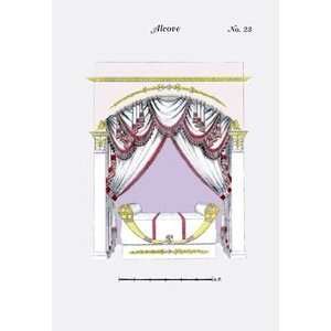  French Empire Alcove Bed No. 23   12x18 Framed Print in 