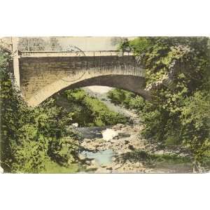 1909 Vintage Postcard The Old Stone Bridge   Menomonee Falls Wisconsin