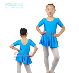 This is a very pretty short sleeved Leotards  Blue / pink Skirted 