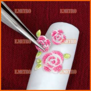   Style 3d Design Flower Stickers Sheets Decals for Nail Art Decoration