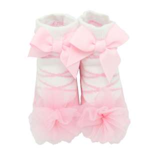 US New NewBorn Infant Baby Girls Toddler Mary Jane Heart Shoes Socks 