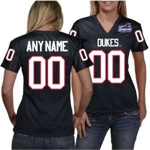 Duquesne Dukes Womens Personalized Fashion Football Jersey   Navy 