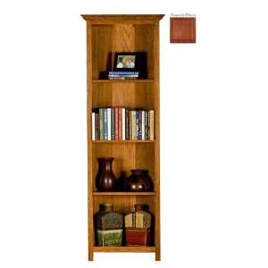   372NGCC 72 in. Open Corner Bookcase   Concord Cherry: Home & Kitchen