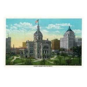  Peoria, Illinois, Exterior View of the Court House and the 
