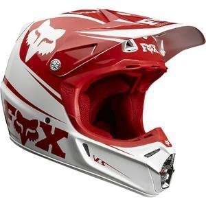  Fox Racing V3 Daytona Retro Helmet White/Red S: Automotive