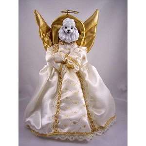  White Poodle Angel Christmas Tree Topper: Home & Kitchen