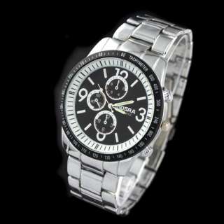 2011 Newest Free Shipping Stainless Steel Mens Quartz Watch  