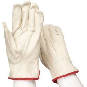 West Chester 990K A Leather Glove, Shirred Elastic Wrist Cuff, 9.5 