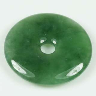 Peaceful Donut Round Green Pendant 100% Untreated Grade A Genuine Jade 