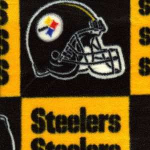   Steelers Polar Fleece Sqaure Print  Per Yard: Sports & Outdoors