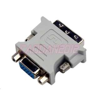 New DVI I Male 24+5 Pin to VGA Female Video Converter Adapter Plug for 