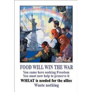   Food Will Win the War 12x18 Giclee on canvas
