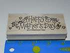 Whipper Snapper Rubber Stamp Happy Mothers Day G003 Floral Flowers