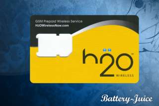 NEW H2O Wireless Micro Sim Card For iPhone 4 & 4S H20 4G 4GS   AT&T 