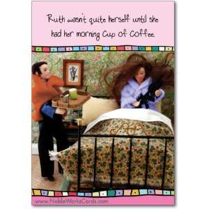 Funny Birthday Card Morning Coffee Humor Greeting Caroline Gray