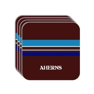 Personal Name Gift   AHERNS Set of 4 Mini Mousepad Coasters (blue 