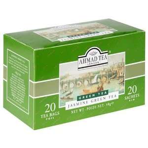 Ahmad Tea Jasmine Green Tea, Tea Bags, 20 Count Box:  