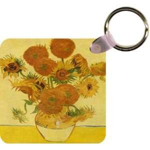 Van Gogh Art Still Life with Sunflowers Art Key Chain   Ideal Gift for 