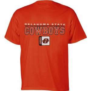  Oklahoma State Cowboys Orange Bold Mascot T Shirt: Sports 