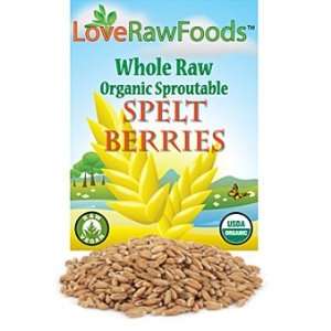Love Raw Foods Whole Raw Organic Spelt: Grocery & Gourmet Food