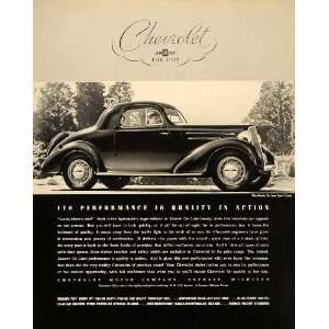  1935 Ad Chevrolet Motor Master De Luxe Sport Coupe Car 