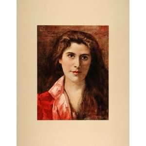  1893 Typogravure Portrait Girl Mignon Henri Gervex NICE 
