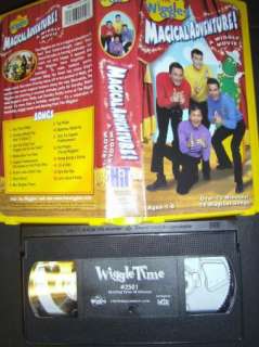 Lot of 4 Wiggle VHS Videos Wake Up, Hoop Dee Doo, Time  