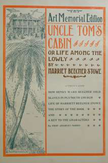 1897 UNCLE TOMS CABIN Negro Slavery 1ST EDITION Civil War Antique vtg 