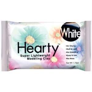  Hearty Super Lightweight Air Dry Clay 1.75 Ounces White (C 