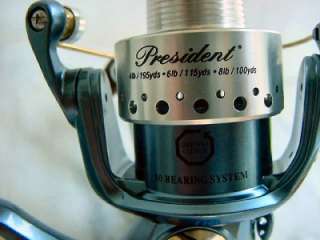 New Pflueger President Model 6730 10 BB Spinning Reel  