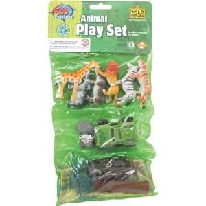   Zoo Playset: Dozen Plastic Mini Animal Toy Figures: Toys & Games
