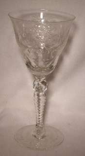HAWKES Crystal VICTORIA # 7090 Wine Goblet cut stem  