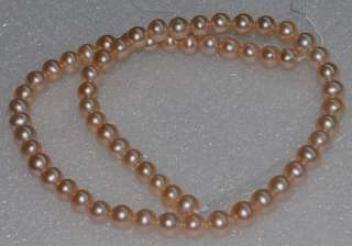AAA 7mm pink round freshwater pearls/5416  