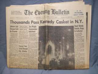 NEWSPAPER ARTICLES ROBERT KENNEDY JUNE 5, 1968 MURDER  