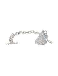 Hersheys Kiss Diamond Toggle Bracelet 1 Charm 14k White Gold (1.60ct)
