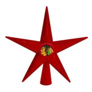  9.5 NHL Chicago Blackhawks Metal 5 Point Star Christmas 