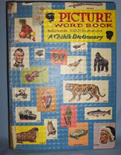 Whitmans Childs PICTURE WORD BOOK Dictionary.1947 HC  