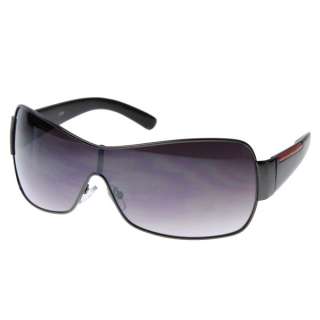   Designer Inspired Modern Full Metal Shield Sunglasses Shades 8001 NEW