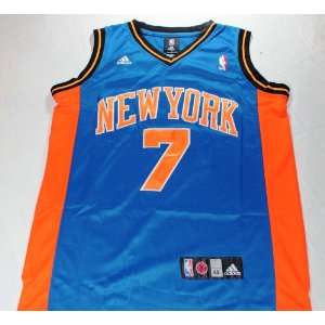 Carmelo Anthony New York Knicks Blue Sewn Jersey   Size 50 (Large)