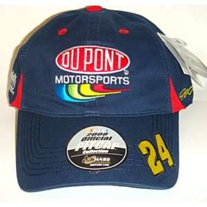  NASCAR Throwback #24 Jeff Gordon Navy Bl Velcro Pit Cap 