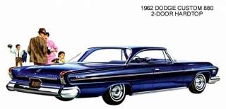 1962 DODGE CUSTOM 880 ~ 2 DOOR HARDTOP (NAVY) MAGNET  