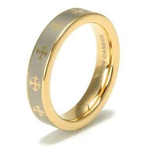  2nd Generation Gold Roman Numeral Tungsten Carbide Wedding 