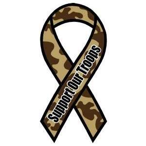 Camouflage Support Our Troops Military Patriotic Car Magnet Brand New 