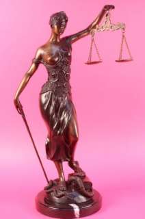   of Justice Themis Bronze Statue Law Mayer NR Sculpture Art Figurine