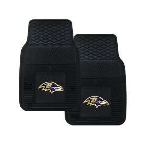   of 2 NFL Universal Fit Front All Weather Floor Mats   Baltimore Ravens
