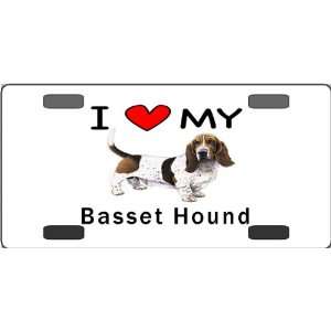  I Love My Basset Hound Vanity License Plate Everything 