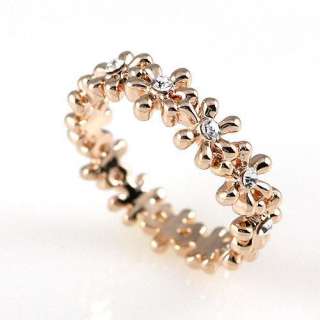 18k Gold Plated Clear Crystal Free Shipping Ring 95118  
