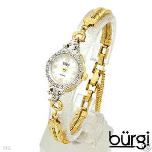 10ctw Burgi GoldTone Womens Diamond Watch Wristwatch  