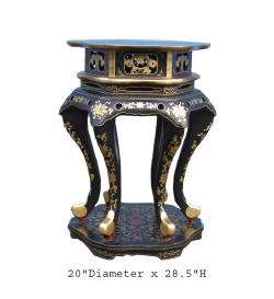 CaoZhou Polygonal Gold Paint Flower Plant Stand WK983S  