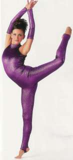 STRONGER Ballet Unitard Acro Glitter Jumpsuit w/or w/o MITTS Dance 